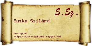 Sutka Szilárd névjegykártya
